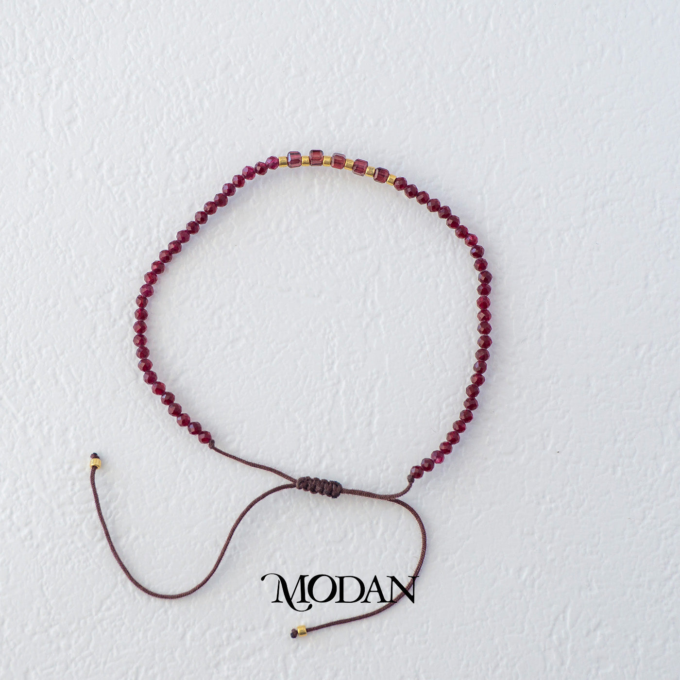 Handmade Round Colorful Natural Gemstone Friendship Adjustable Bracelet Gelang Persahabatan Hypoallergenic Gold Filled