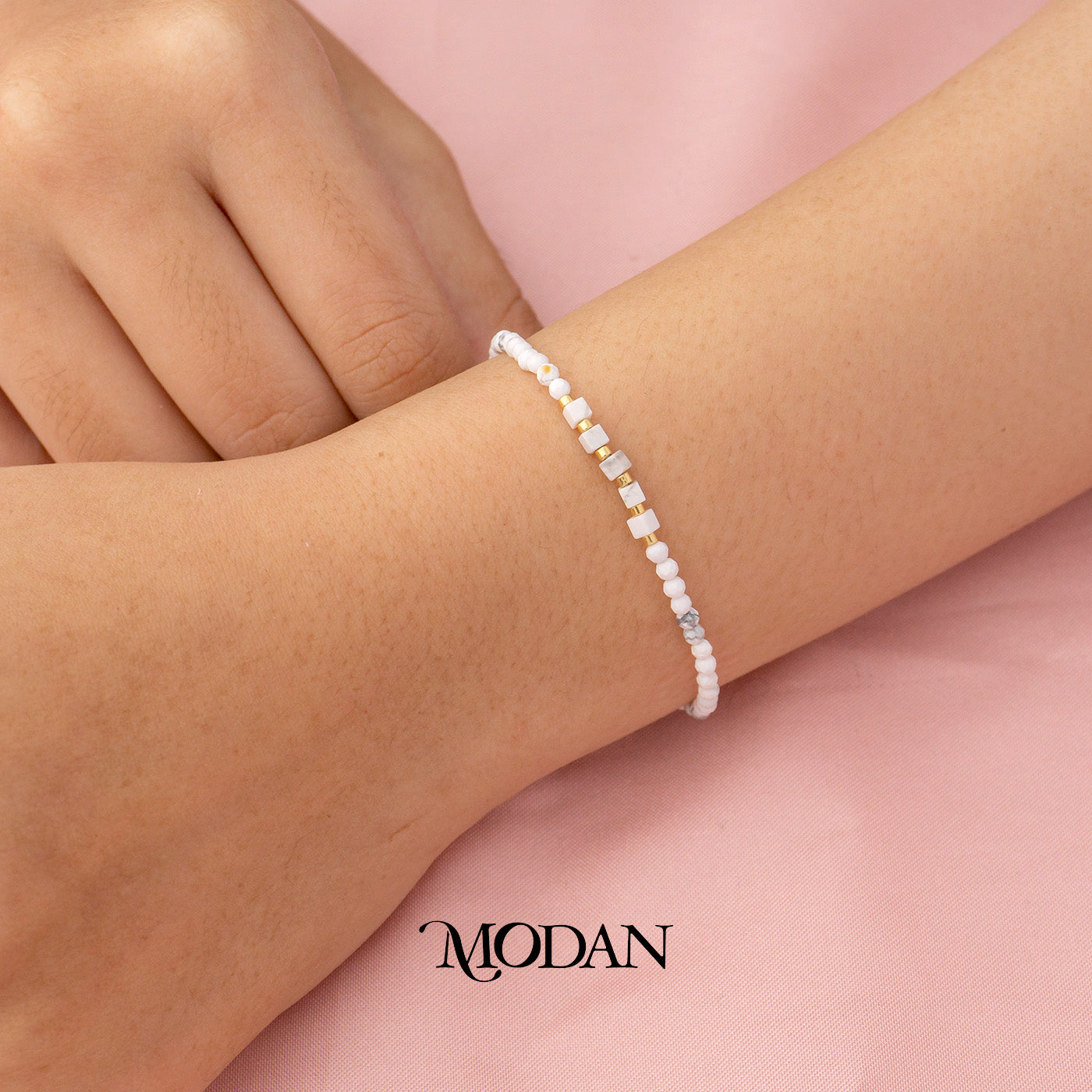 Handmade Round Colorful Natural Gemstone Friendship Adjustable Bracelet Gelang Persahabatan Hypoallergenic Gold Filled