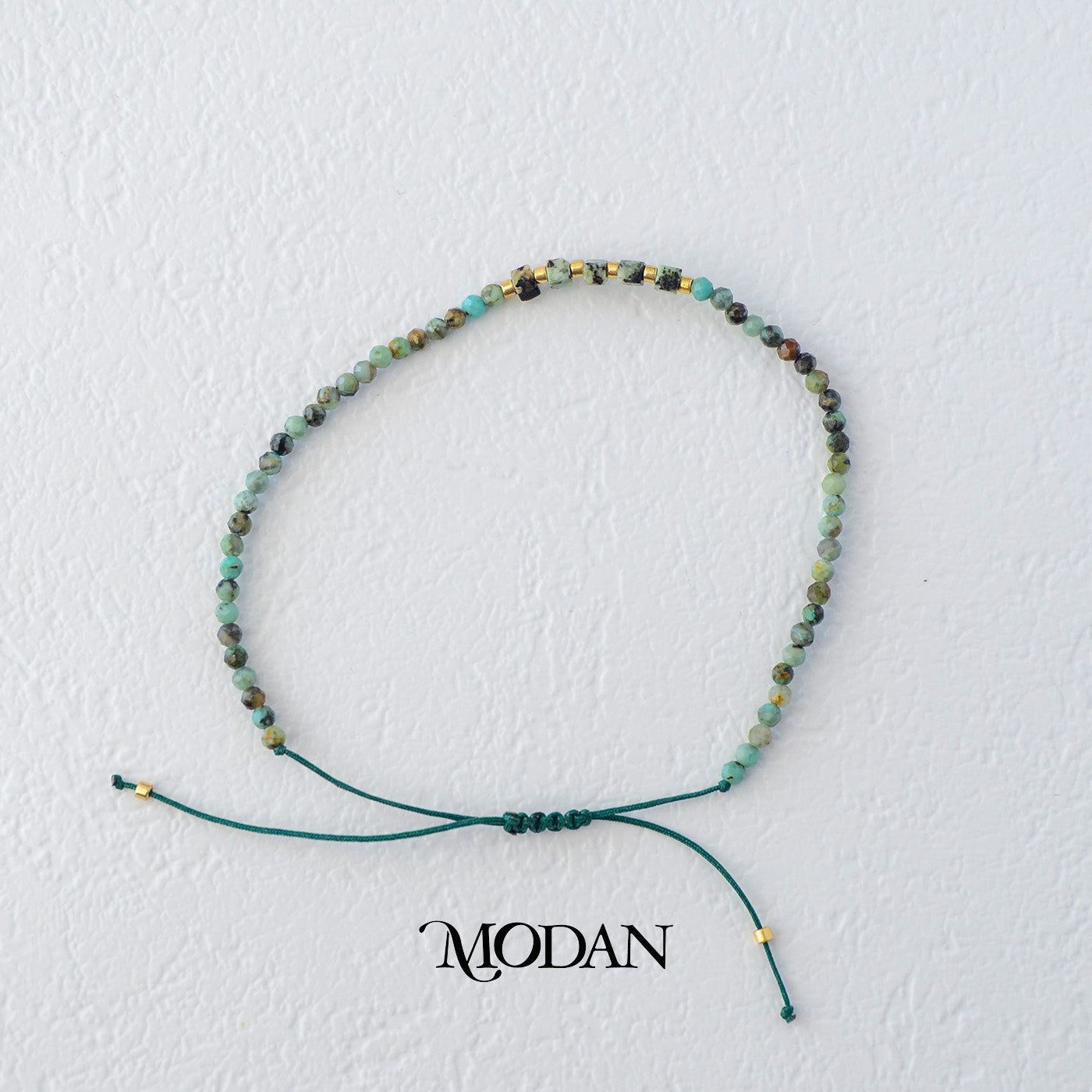 Handmade Round Colorful Natural Gemstone Friendship Adjustable Bracelet Gelang Persahabatan Hypoallergenic Gold Filled