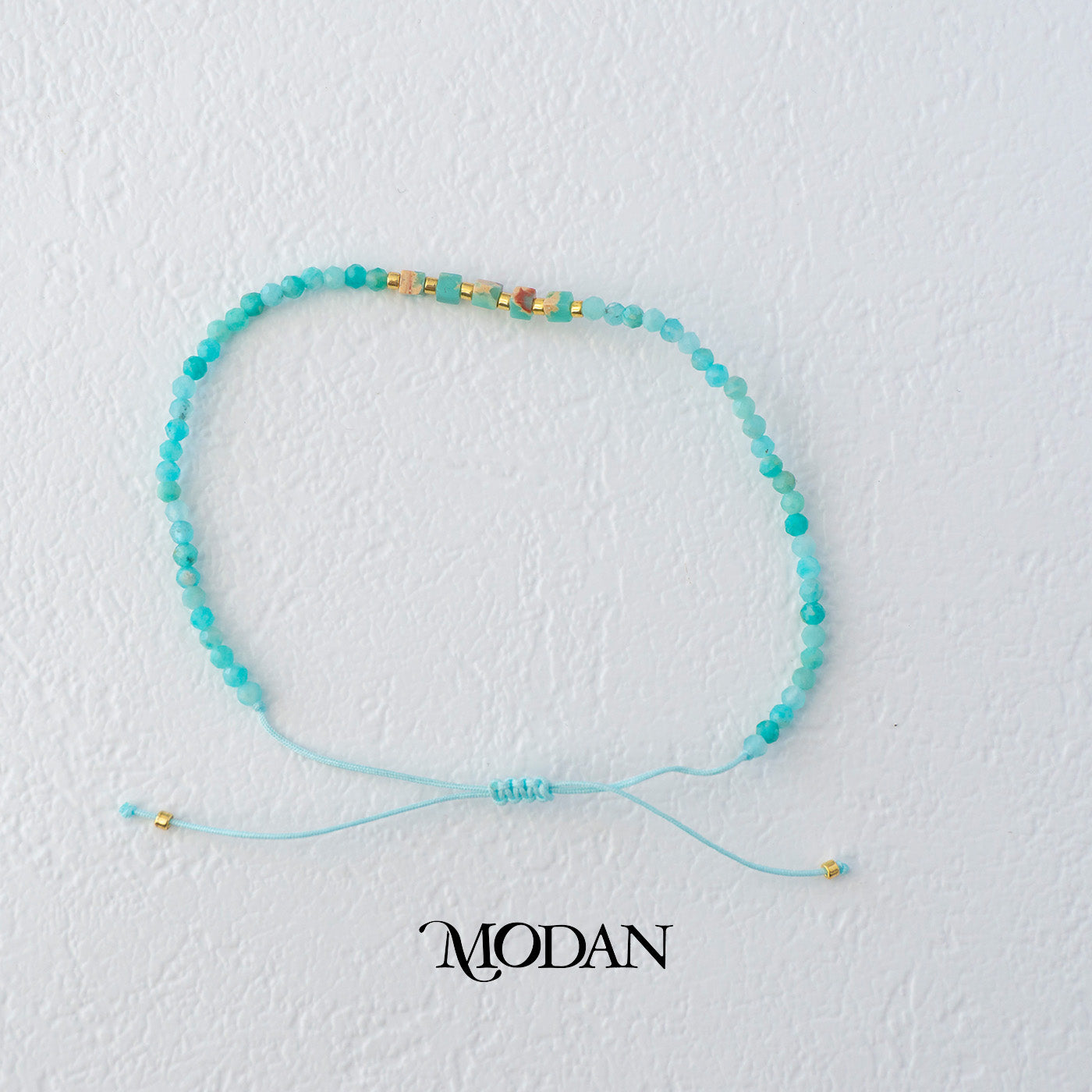 Handmade Round Colorful Natural Gemstone Friendship Adjustable Bracelet Gelang Persahabatan Hypoallergenic Gold Filled