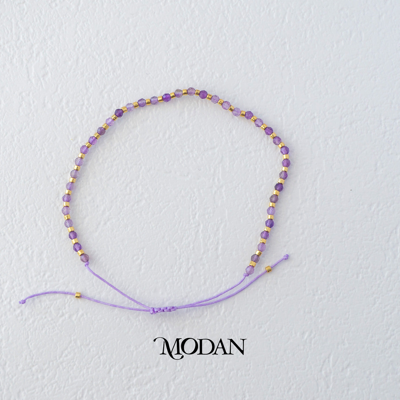 (2.2mm) Handmade Round Colorful Natural Gemstone Friendship Adjustable Bracelet Gelang Persahabatan Hypoallergenic Gold Filled