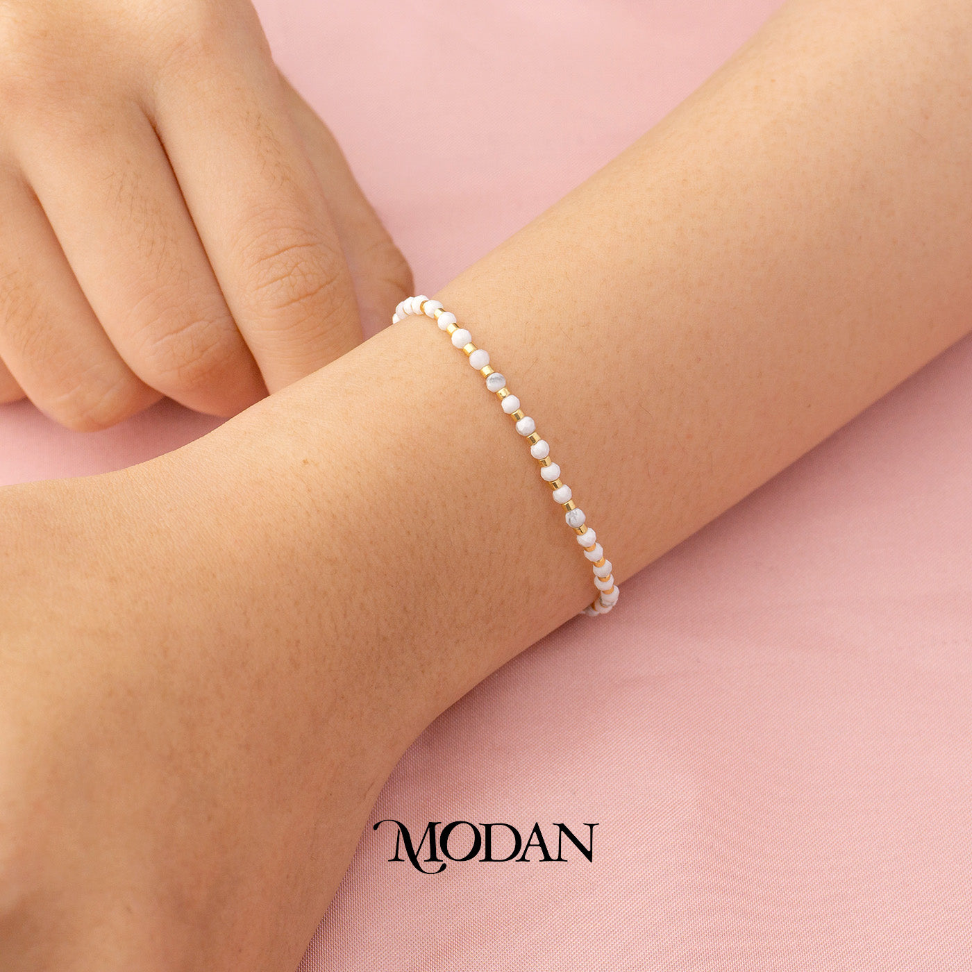 (2.2mm) Handmade Round Colorful Natural Gemstone Friendship Adjustable Bracelet Gelang Persahabatan Hypoallergenic Gold Filled