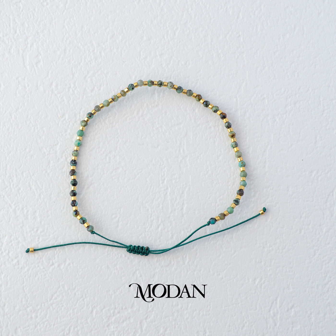 (2.2mm) Handmade Round Colorful Natural Gemstone Friendship Adjustable Bracelet Gelang Persahabatan Hypoallergenic Gold Filled