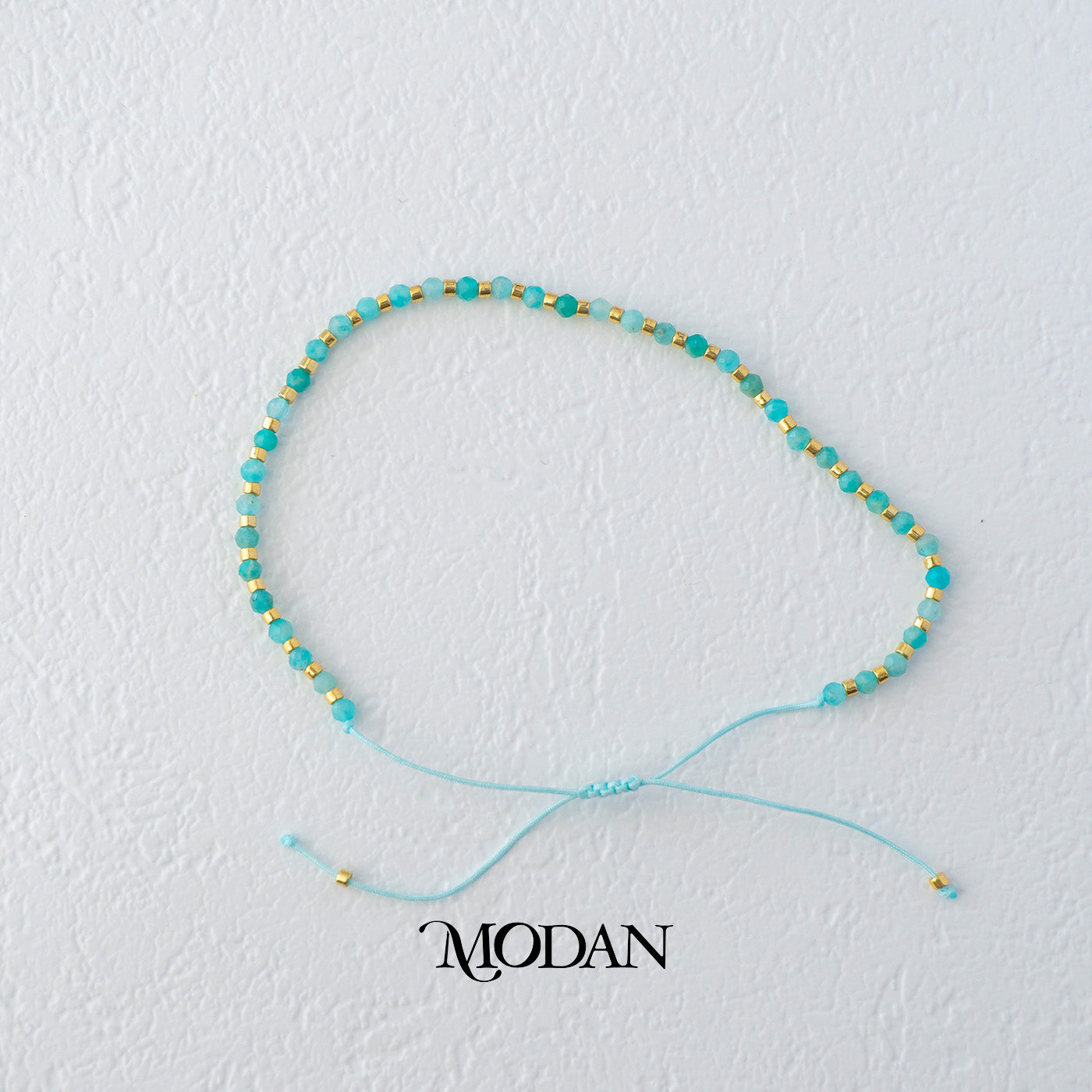 (2.2mm) Handmade Round Colorful Natural Gemstone Friendship Adjustable Bracelet Gelang Persahabatan Hypoallergenic Gold Filled