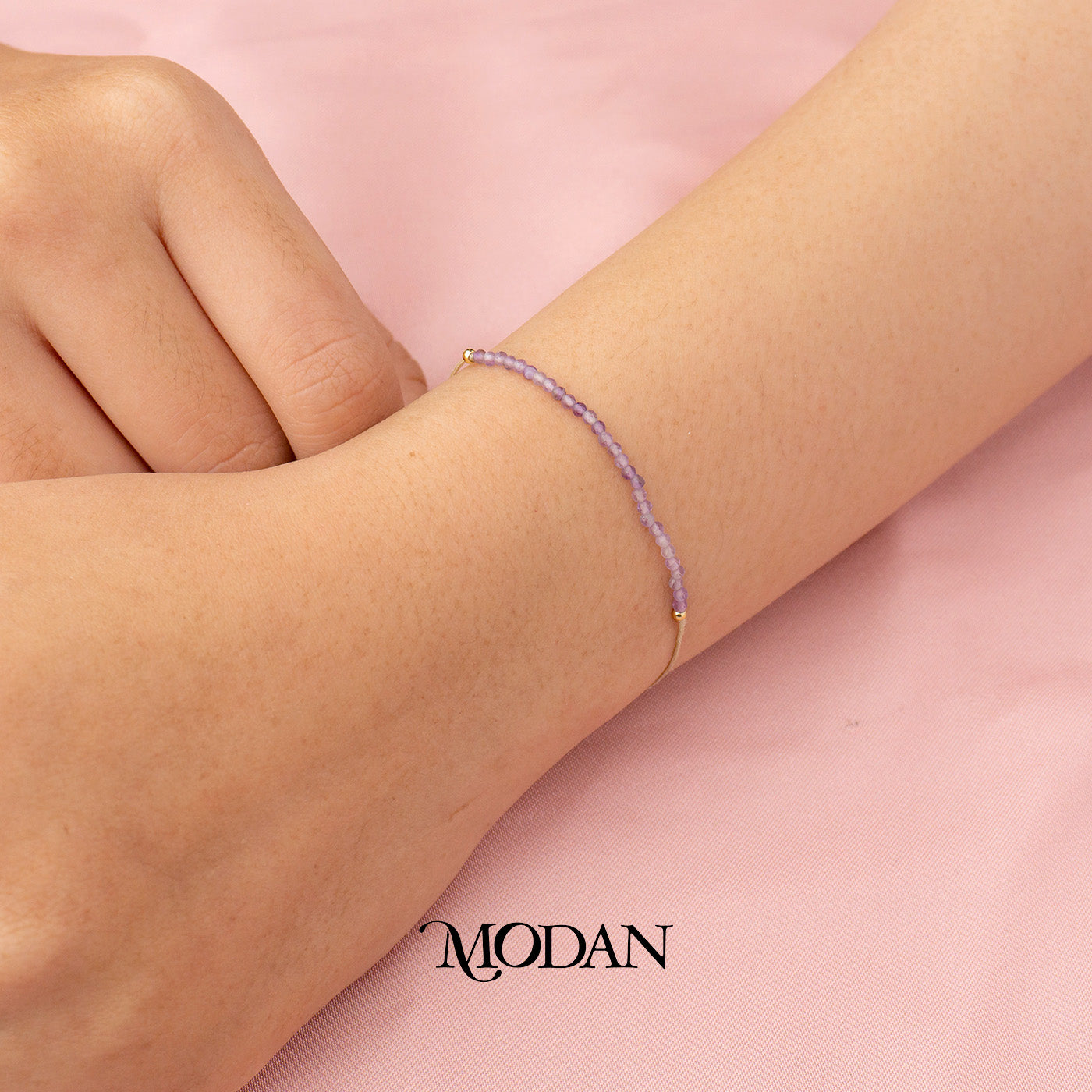 (2.1mm) Handmade Mini Tube Colorful Natural Gemstone Friendship Adjustable Bracelet Gelang Persahabatan Hypoallergenic Gold Filled