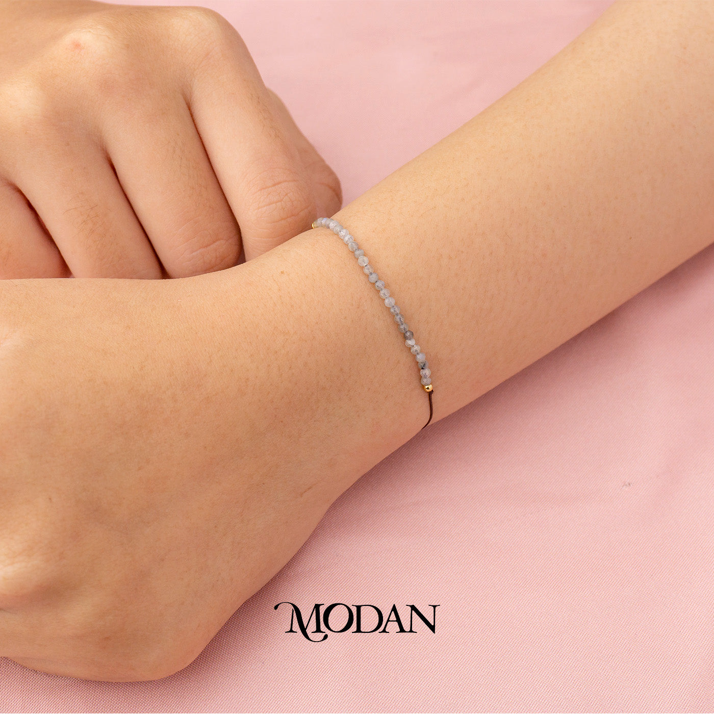 (2.1mm) Handmade Mini Tube Colorful Natural Gemstone Friendship Adjustable Bracelet Gelang Persahabatan Hypoallergenic Gold Filled