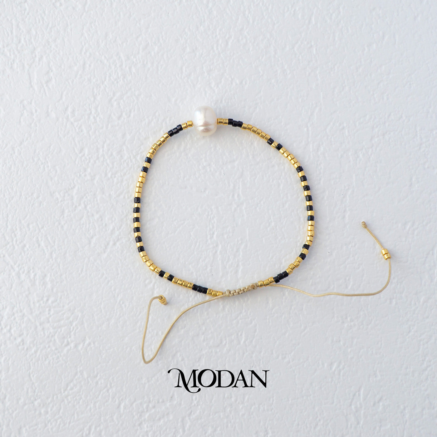 (6.4mm) Handmade Freshwater Pearl Beach Colorful Natural Gemstone Friendship Adjustable Bracelet Gelang Pantai Hypoallergenic Gold Filled
