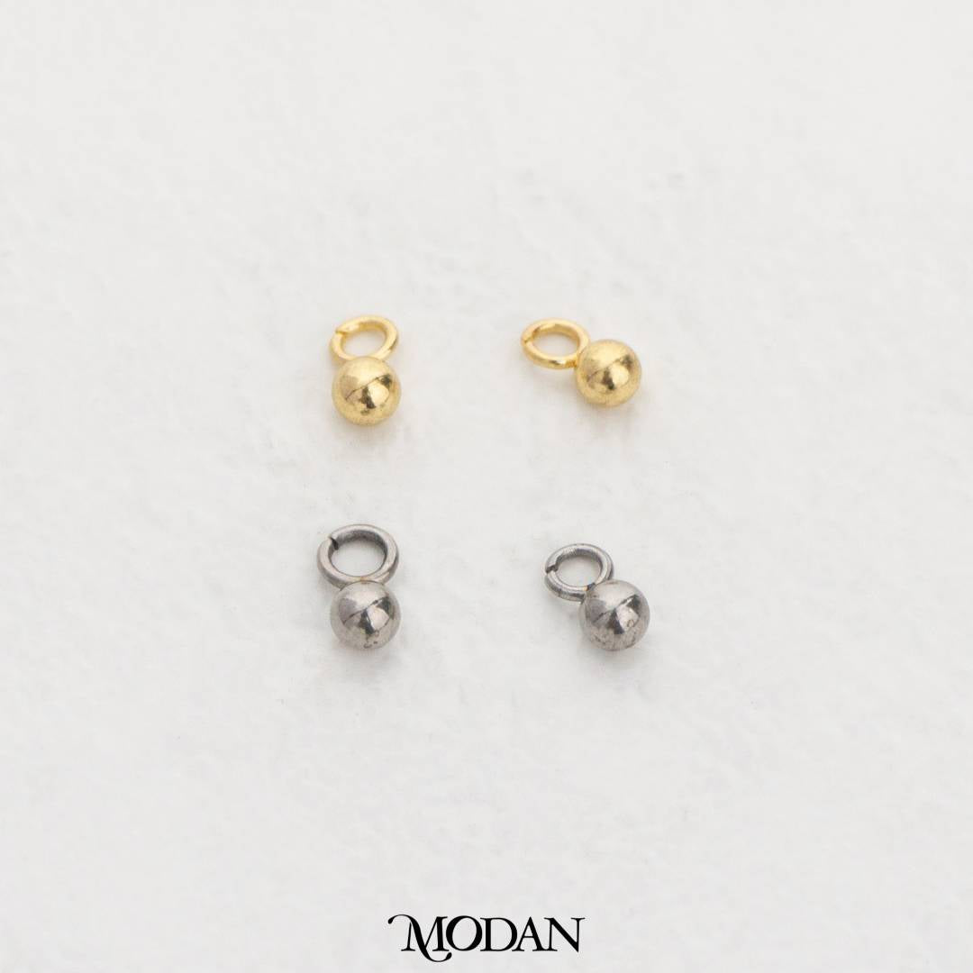 (10pcs) Tiny Ball Round Charm for Chain DIY Liontin Kecil Bulat Polos untuk Rantai Hypoallergenic Gold Filled