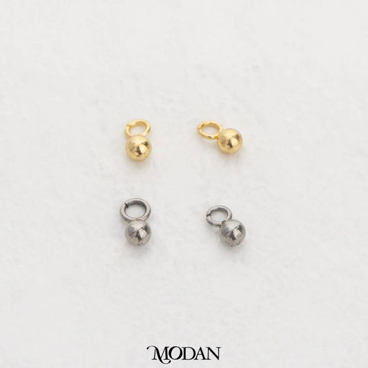 (10pcs) Tiny Ball Round Charm for Chain DIY Liontin Kecil Bulat Polos untuk Rantai Hypoallergenic Gold Filled