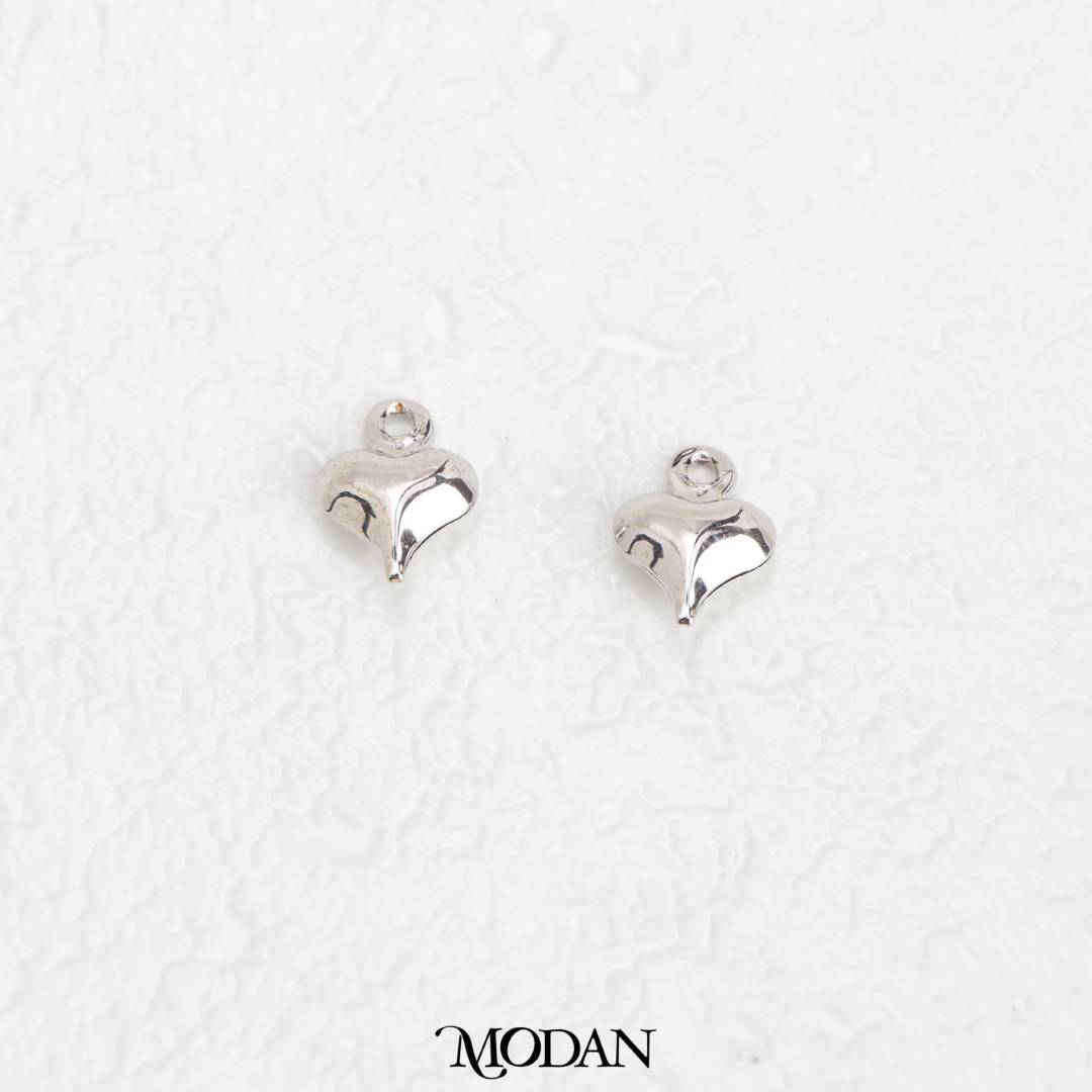 (5pcs) Tiny Heart Love Charm for Chain DIY Liontin Kecil Hati Polos untuk Rantai Hypoallergenic Gold Filled