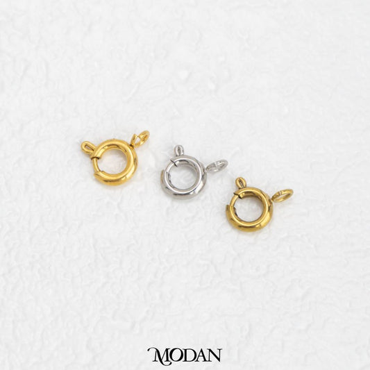 (5pcs) Mini Round Clasp DIY Pengait Kalung Bulat Kecil Hypoallergenic Stainless Steel