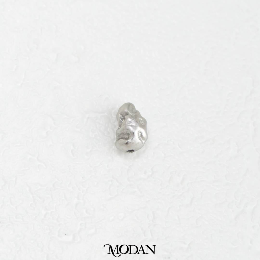 (8.7mm) Matte Abstract Irregular DIY Beads Charm Manik Abstrak Hypoallergenic Gold Filled