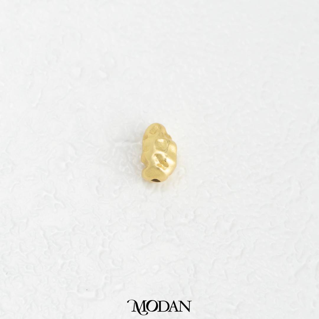 (8.7mm) Matte Abstract Irregular DIY Beads Charm Manik Abstrak Hypoallergenic Gold Filled