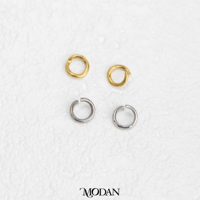 (10pcs) 6mm Jump Ring O DIY Pengait Aksesoris Kalung/Gelang Bentuk Bulat Hypoallergenic Stainless Steel