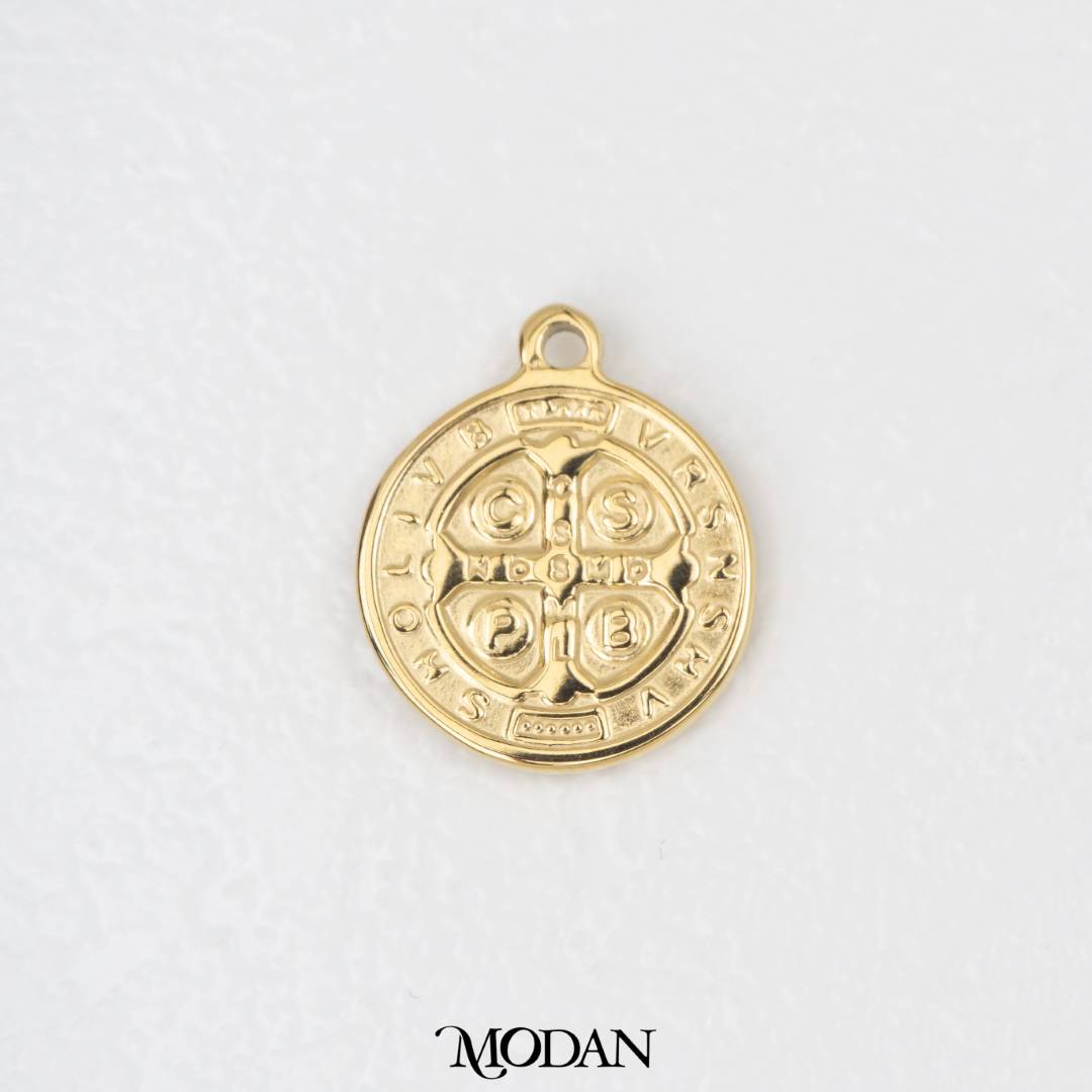 Vintage Coin Pendant DIY Pendant Liontin Bulat Klasik Hypoallergenic Stainless Steel