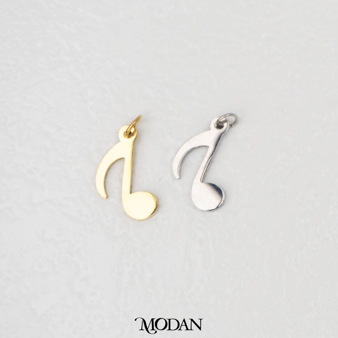Musical Note Pendant DIY Pendant Liontin Nada Musik Hypoallergenic Stainless Steel