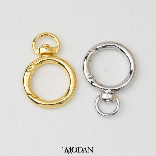 Round Swivel Bag Charm Carabiner DIY Pengait Gantungan Tas Hypoallergenic Gold Filled