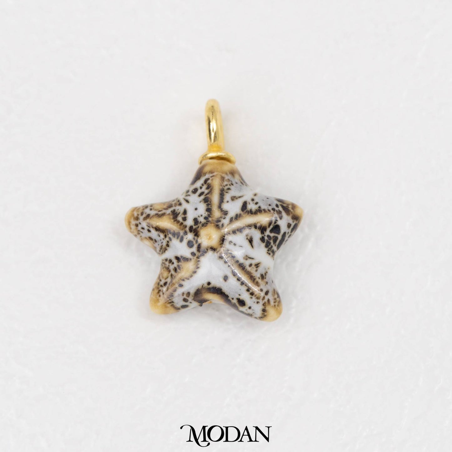 3D Colorful Starfish Ceramic DIY Pendant Liontin Keramik Bintang Laut Hypoallergenic Gold Filled
