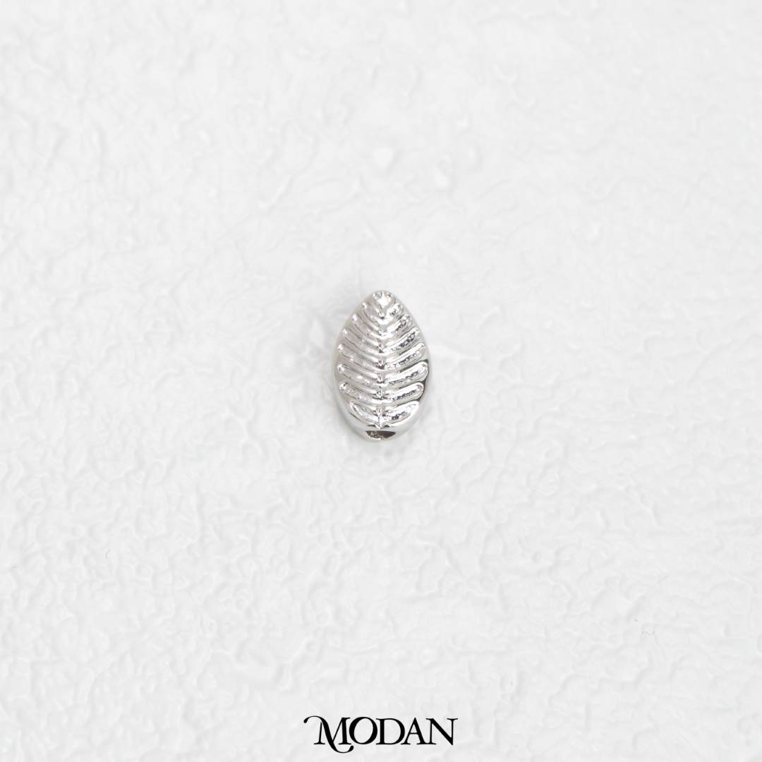 Matte Leaf DIY Beads Charm Manik Daun Hypoallergenic Gold Filled