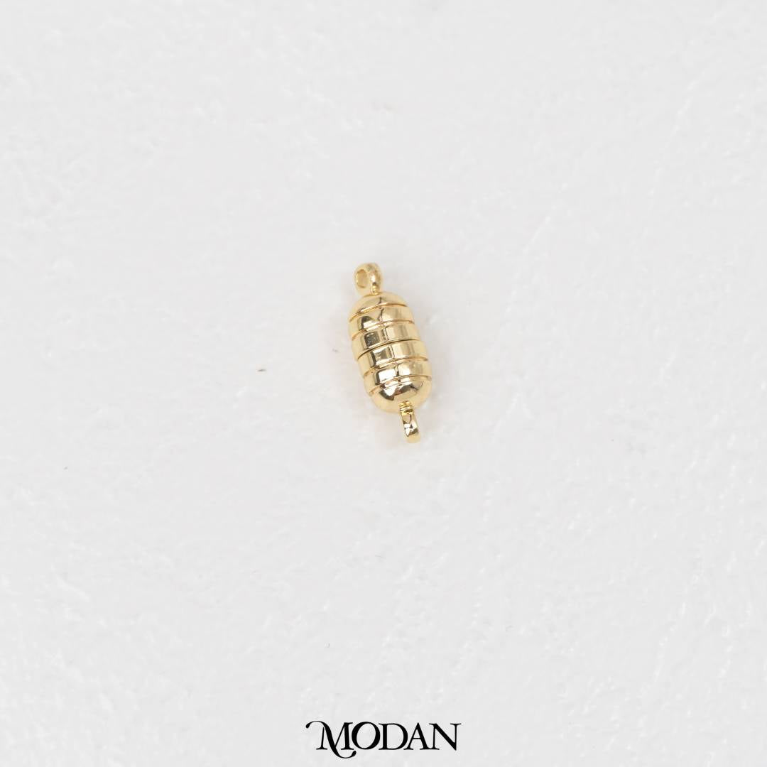 Golden Magnetic Textured Clasp DIY Bola Magnet Gelang Kalung Hypoallergenic Gold Filled