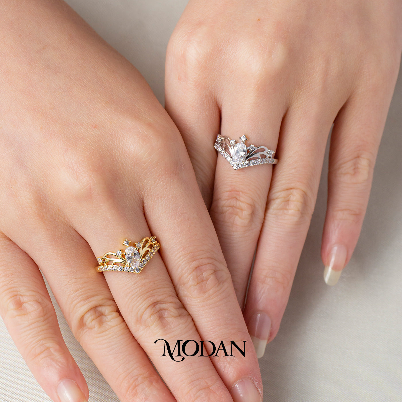Adjustable Princess Crown Ring Cincin Mahkota Putri Hypoallergenic Gold Plated