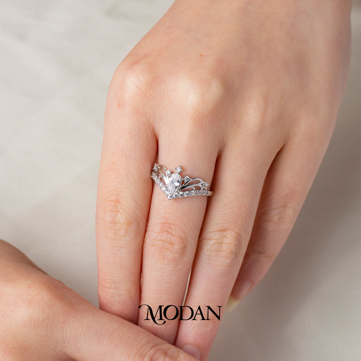 Adjustable Princess Crown Ring Cincin Mahkota Putri Hypoallergenic Gold Plated