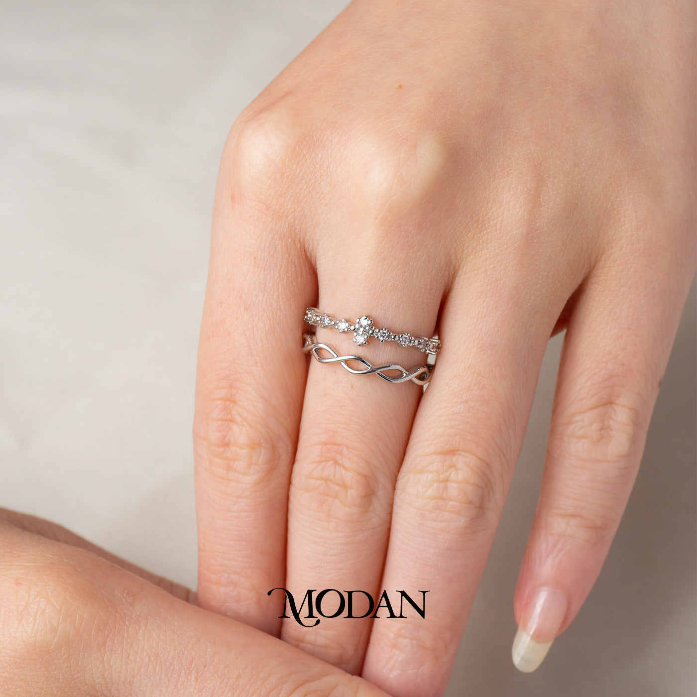 Minimalist Twisted Braid Open Ring Cincin Spiral 2 Layer Hypoallergenic Gold Plated