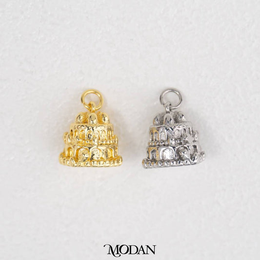 3D Strawberry Layered Birthday Cake DIY Pendant Liontin Kue Ulang Tahun Stroberi Hypoallergenic Gold Filled