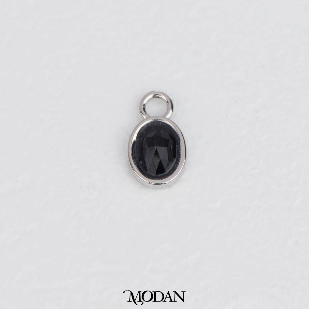 Gold Oval Colorful Natural Gemstones Charm DIY Charm Liontin Batuan Alam Oval Warna-Warni Hypoallergenic Gold Filled