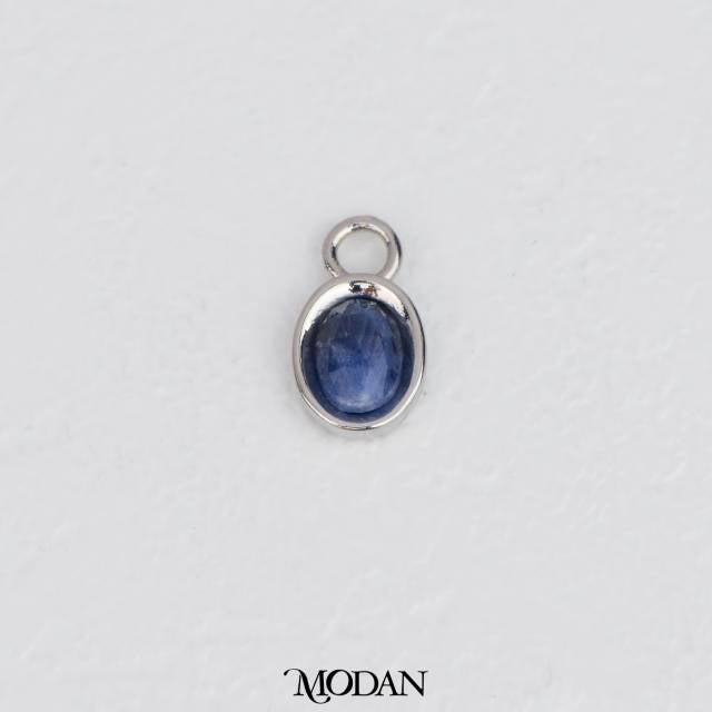 Gold Oval Colorful Natural Gemstones Charm DIY Charm Liontin Batuan Alam Oval Warna-Warni Hypoallergenic Gold Filled