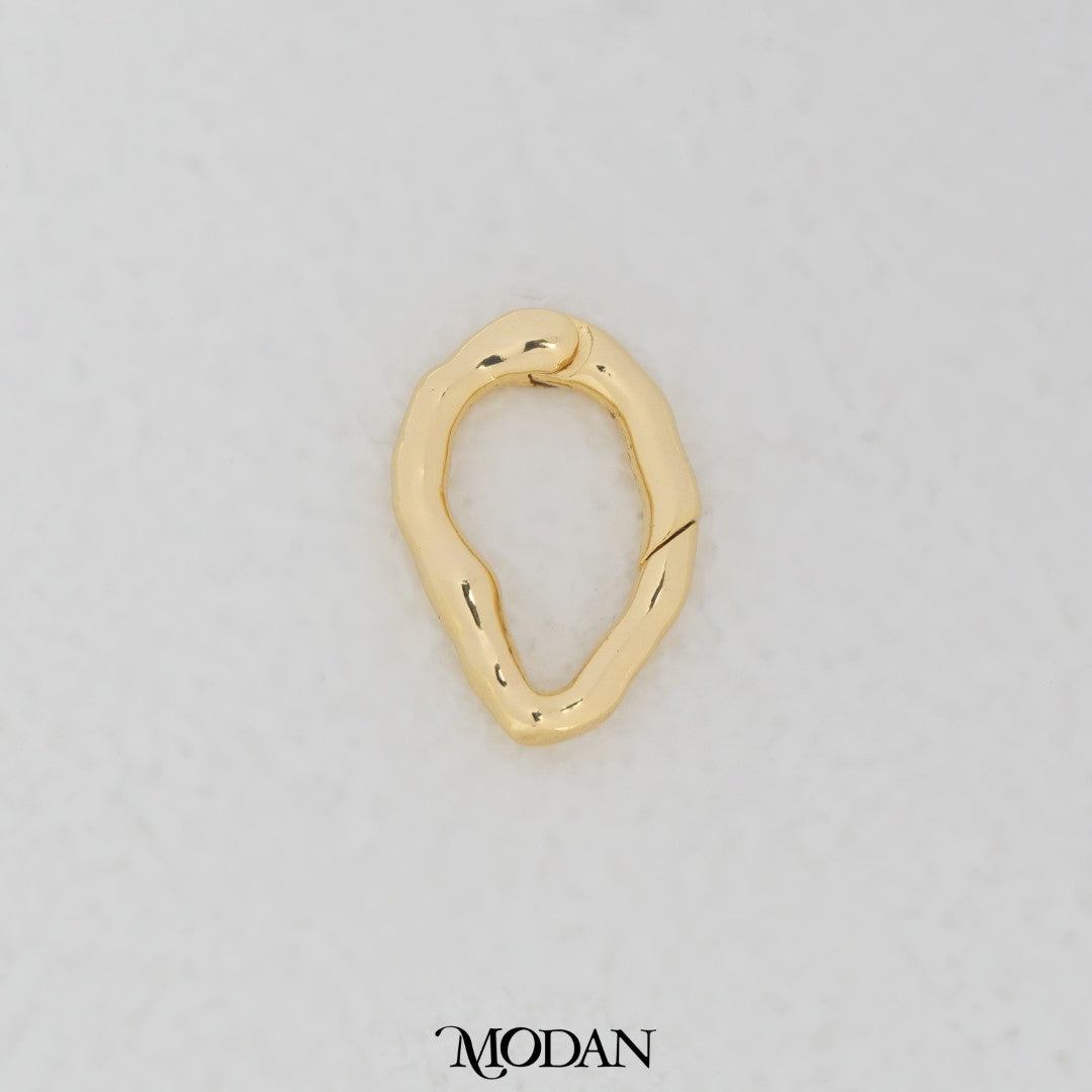 Irregular Oval Push Clasp DIY Pengait Oval Tidak Beraturan Hypoallergenic Gold Filled