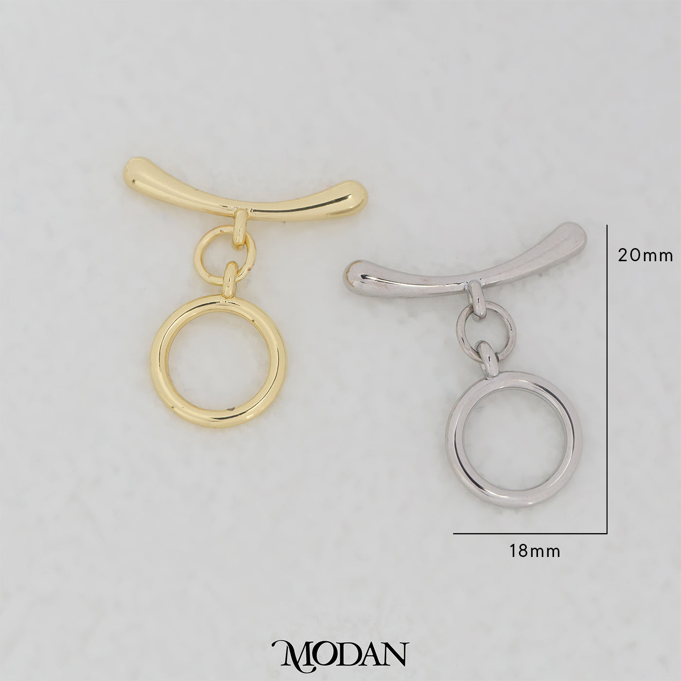 20mm Round Toggle Clasp DIY Pengait Gelang Bulat Hypoallergenic Gold Filled