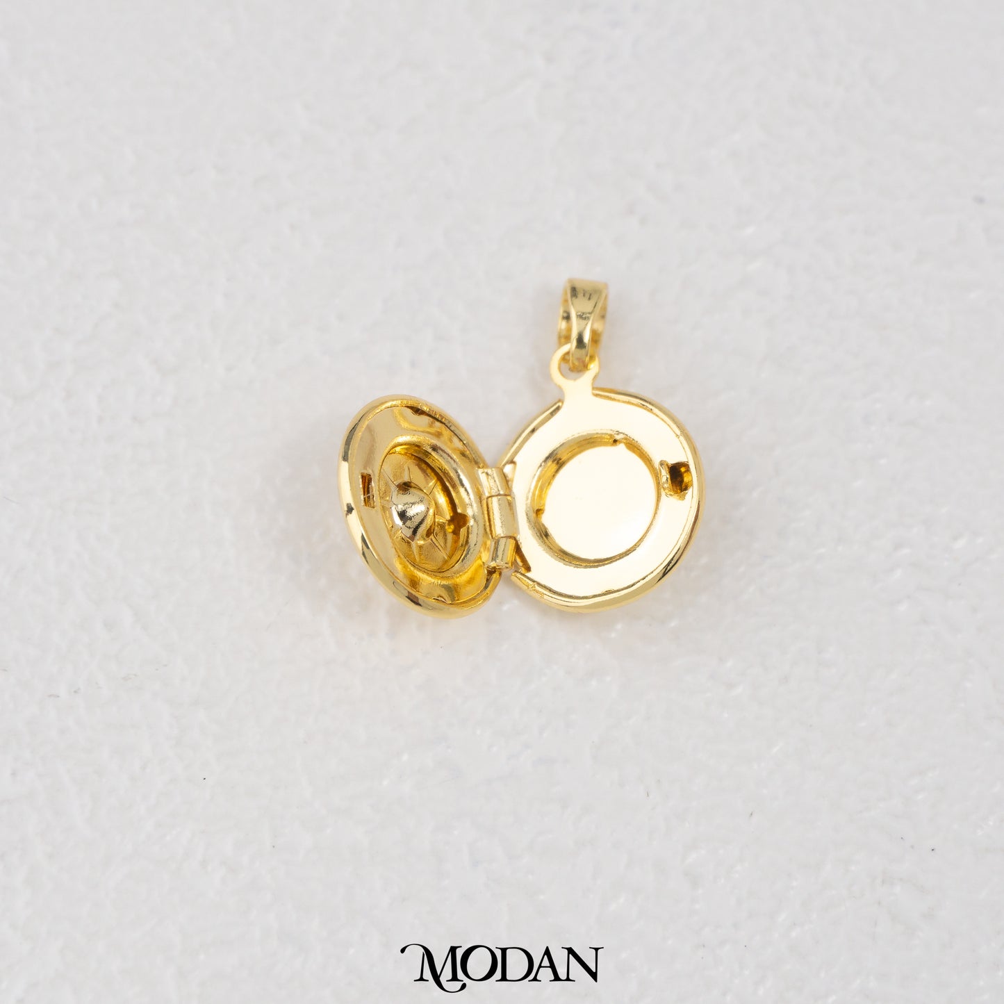 Photo Locket Pendant With Shell Pearl DIY Pendant Liontin Foto Bulat Hypoallergenic Gold Filled