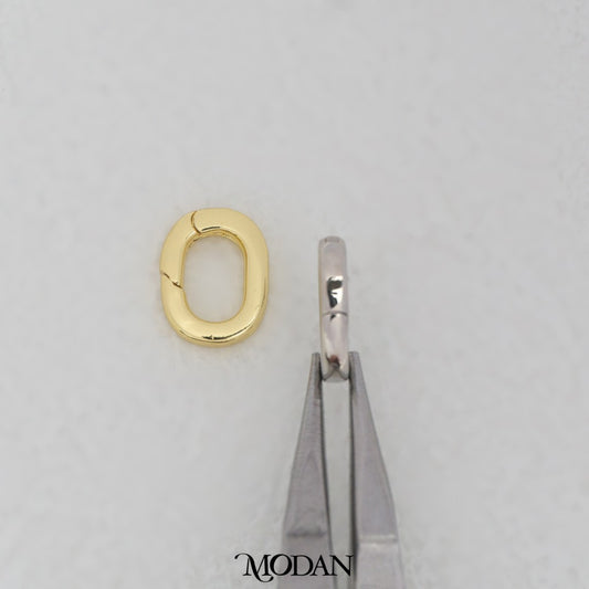 (12mm) Oval Push Clasp DIY Necklace Closure Pengait Oval Hypoallergenic Gold Filled