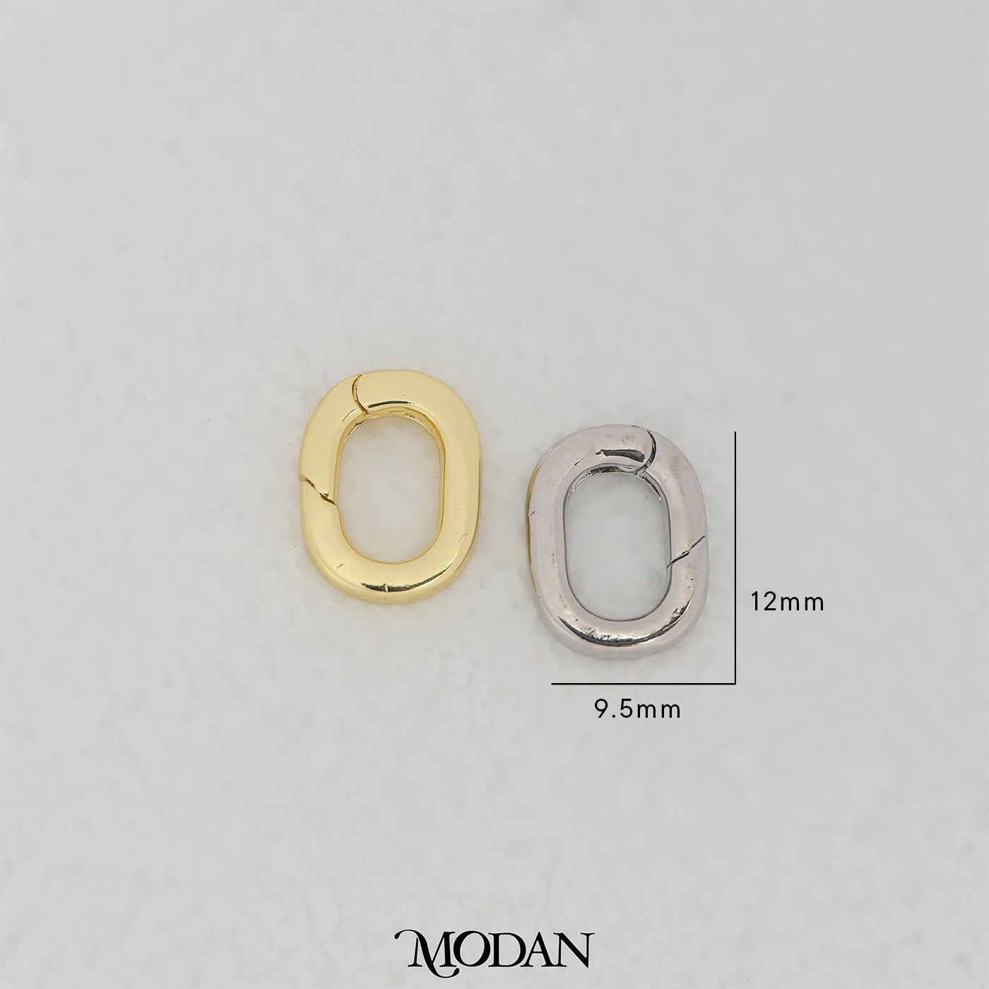(12mm) Oval Push Clasp DIY Necklace Closure Pengait Oval Hypoallergenic Gold Filled