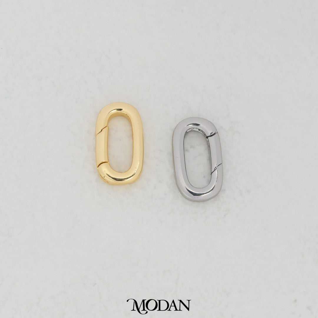(13.8mm) Oval Push Clasp DIY Necklace Closure Pengait Oval Hypoallergenic Gold Filled