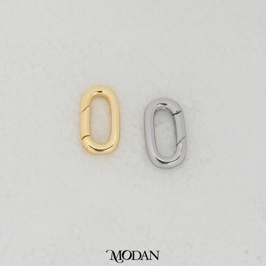 (13.8mm) Oval Push Clasp DIY Necklace Closure Pengait Oval Hypoallergenic Gold Filled