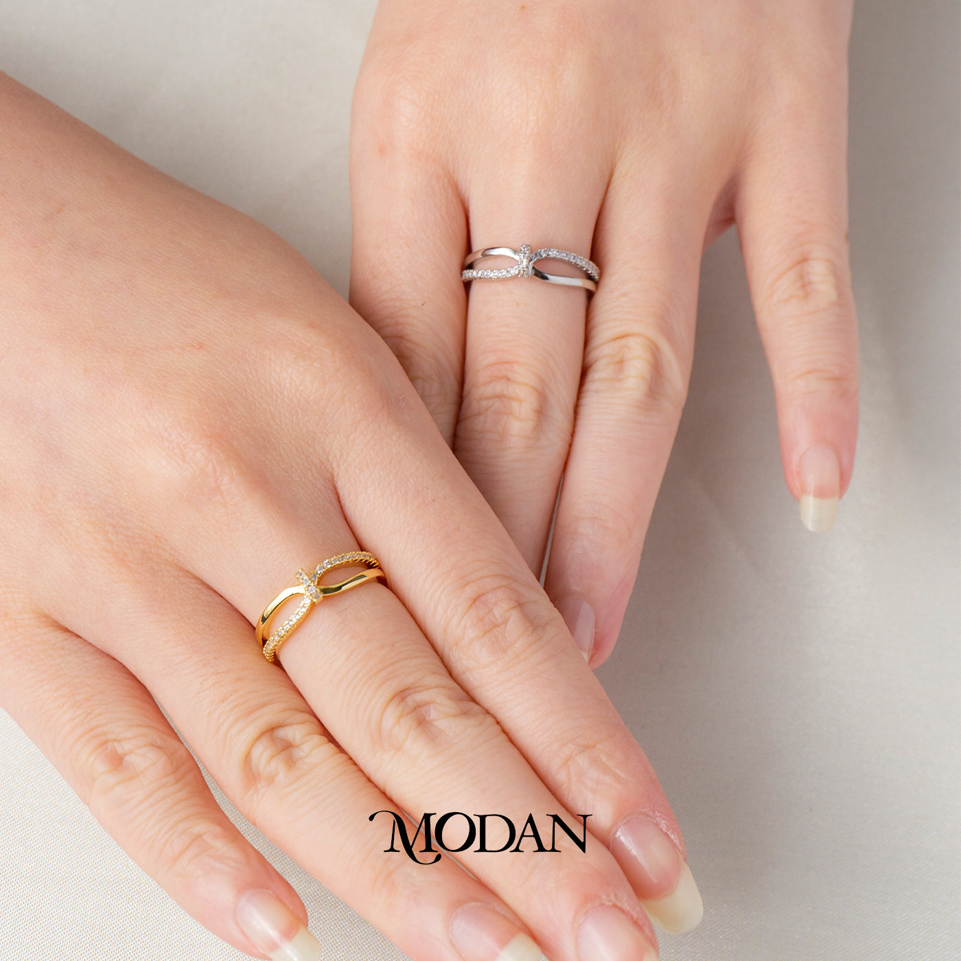 Elegant Infinity Knot Promise Ring Cincin Simpul Ikatan Elegan Hypoallergenic Gold Plated