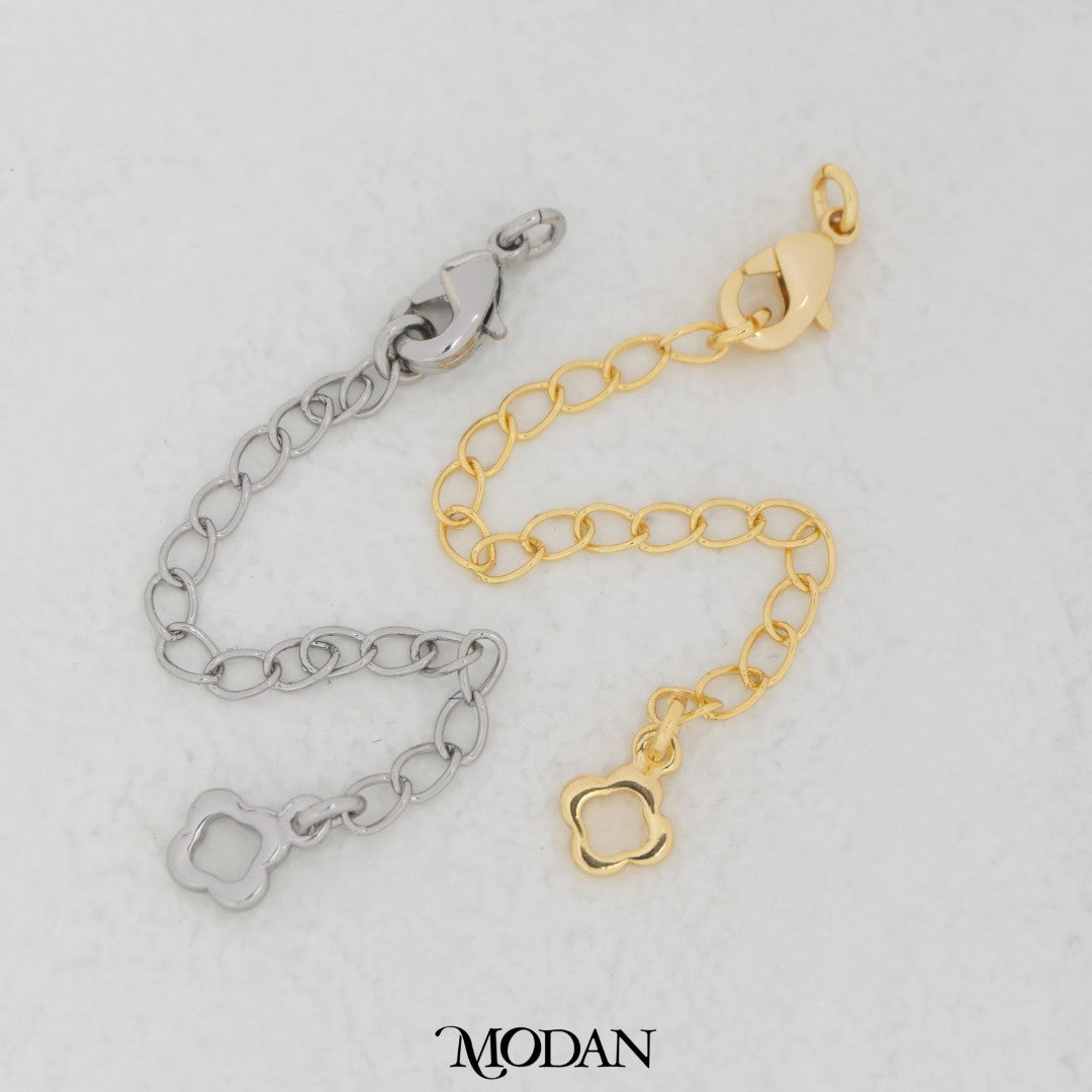 (70mm) Flower Extender Chain with Lobster Clasp DIY Rantai Tambahan Kalung/Gelang DIY Hypoallergenic Gold Filled