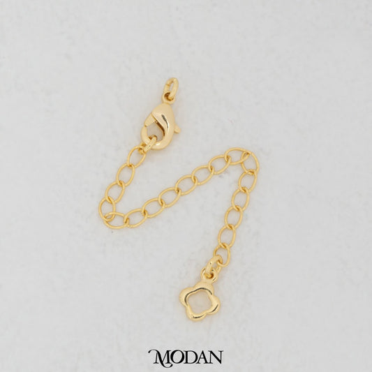 (70mm) Flower Extender Chain with Lobster Clasp DIY Rantai Tambahan Kalung/Gelang DIY Hypoallergenic Gold Filled