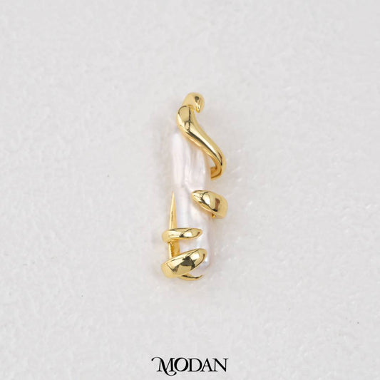 Irregular Abstract Freshwater Pearl Molten DIY Pendant Liontin Mutiara Air Tawar Hypoallergenic Gold Filled