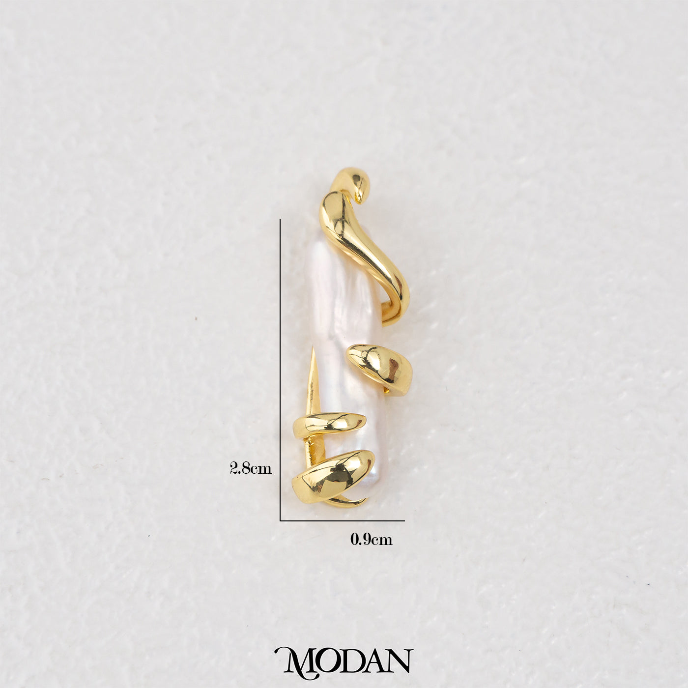 Irregular Abstract Freshwater Pearl Molten DIY Pendant Liontin Mutiara Air Tawar Hypoallergenic Gold Filled