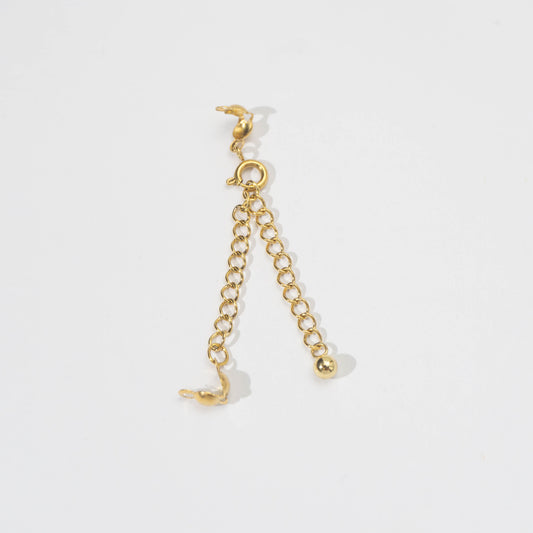 6cm Extender Chain With Crimp Beads Knot DIY Rantai Tambahan dan Kodokan Kalung/Gelang Hypoallergenic Stainless Steel