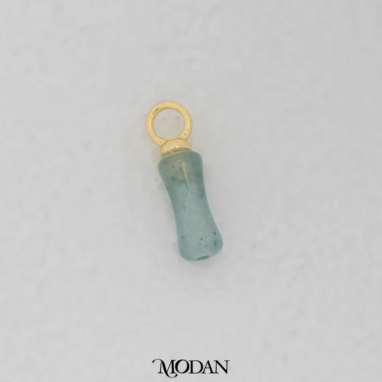 Natural Gemstones Tube DIY Pendant Liontin Tabung Natural Gemstones Hypoallergenic Gold Filled