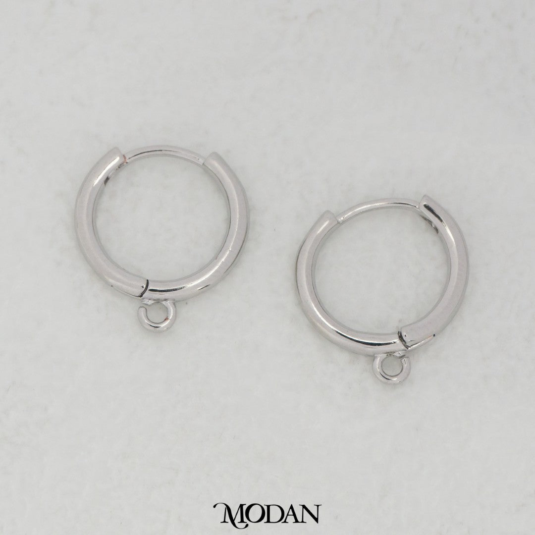 Simple Plain Hoops DIY Earrings Findings Pengait Anting Bulat Polos Unfinished Hypoallergenic Gold Filled
