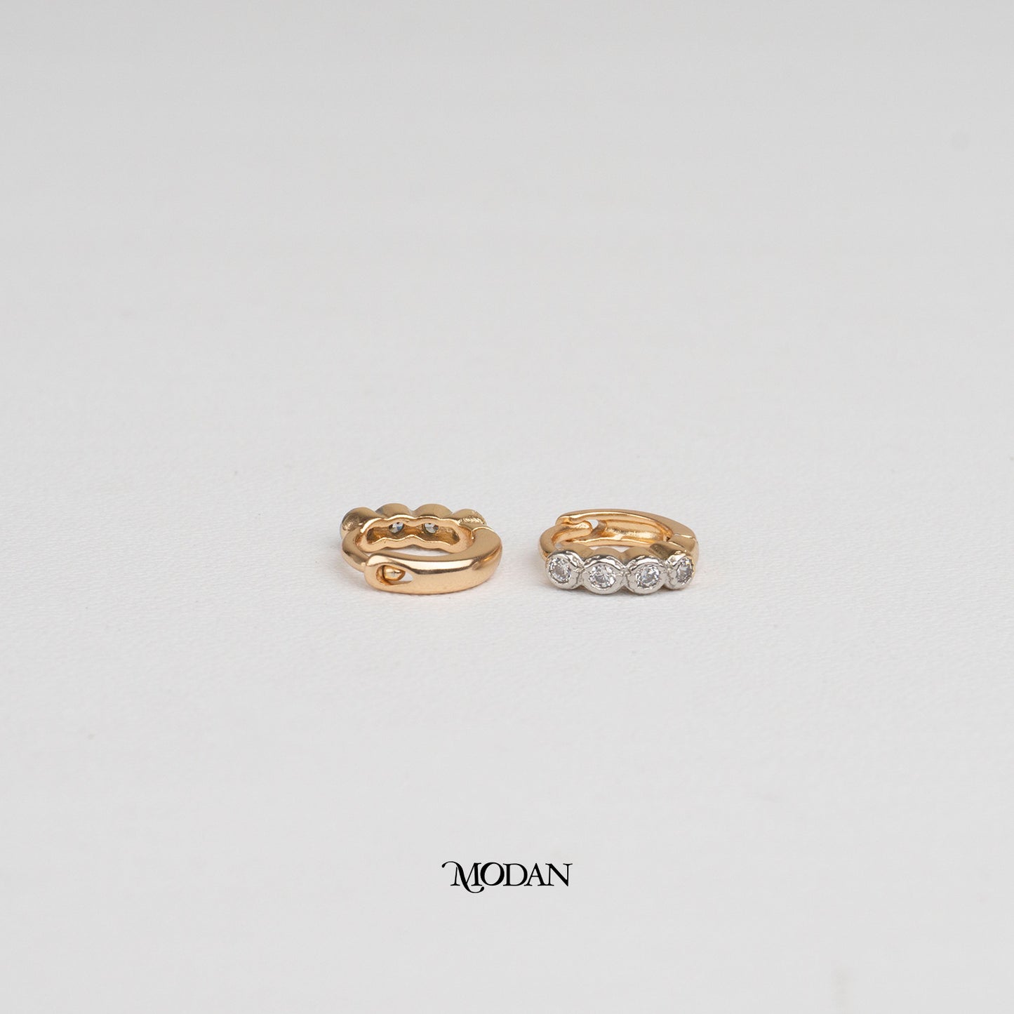 (10mm) Simple Rosegold Mini Huggies Hoop Earrings Anting Bulat Hypoallergenic Gold Plated