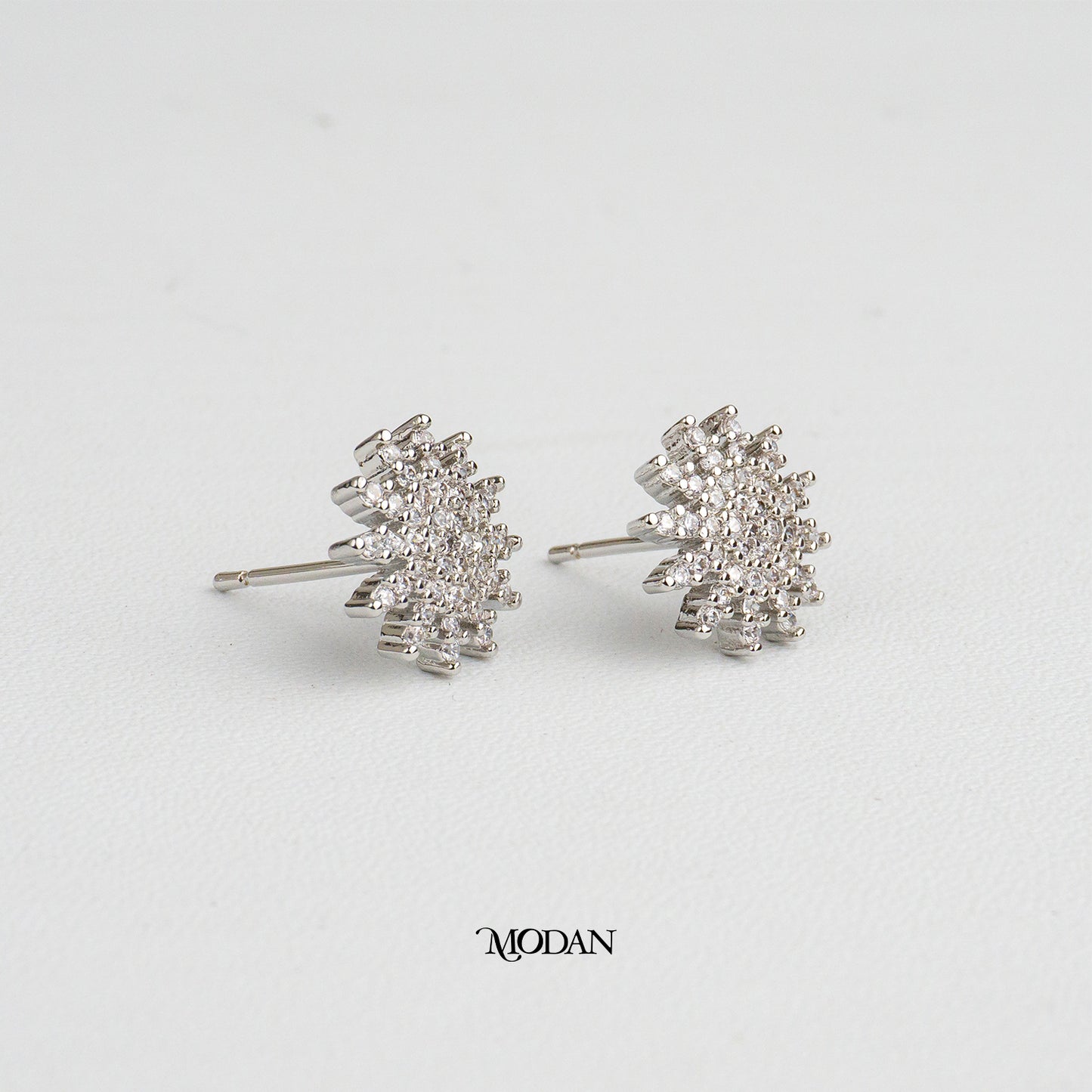 (12mm) Sparkling Micro Pave Blooming Sunflower Stud Earrings Anting Tusuk Bunga Pesta Hypoallergenic Gold Plated