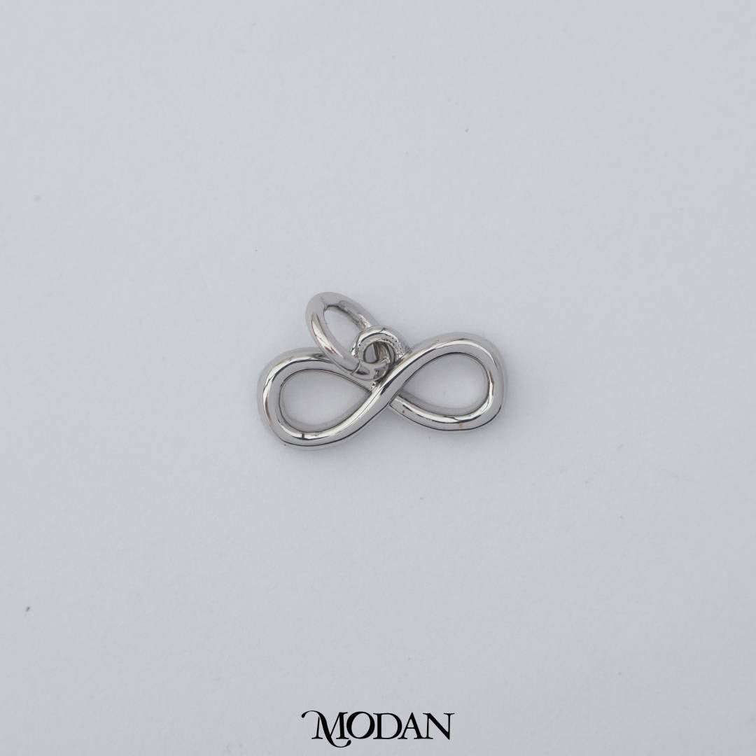 Plain Eight Infinity Charm DIY Liontin Angka Delapan Polos Hypoallergenic Gold Filled