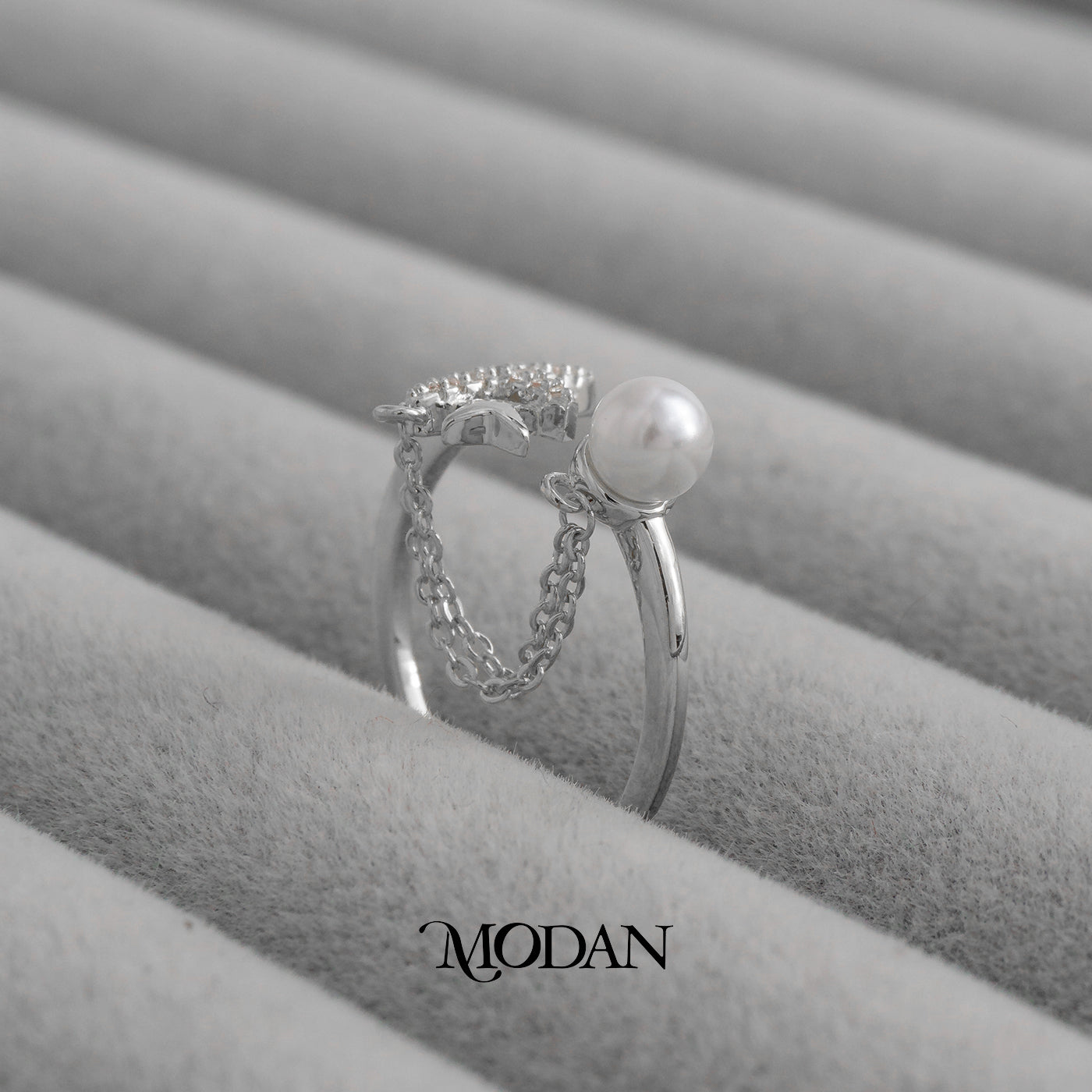 Star Dangle Chain Link Ring Cincin Rantai Gantungan Bintang Hypoallergenic Gold Plated