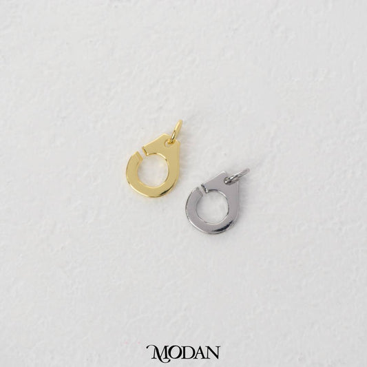 Plain Single Handcuff Charm DIY Charm Liontin Kalung/Gelang Bentuk Borgol Polos Hypoallergenic Gold Filled